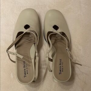 Taryn Rose Women's Beige Leather Heels